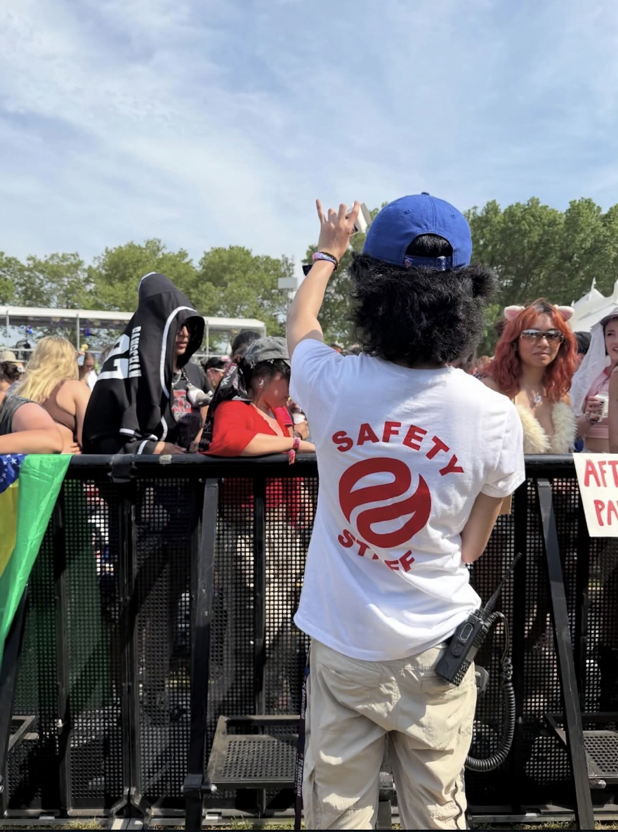 An Ambassador facing the crowd at an event